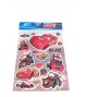 Cartela de Adesivos Alto Relevo Carros Disney